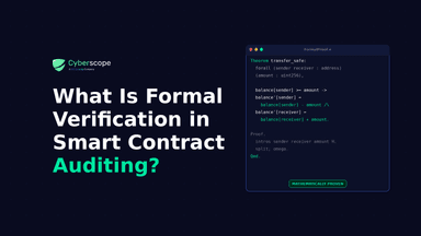 What Is Formal Verification in Smart Contract Auditing?